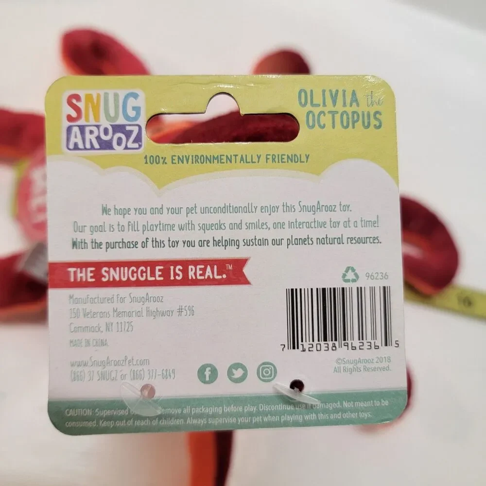 Snug Arooz Play Party Octopus Plush Toy – Olivia the Octopus – New With Tags